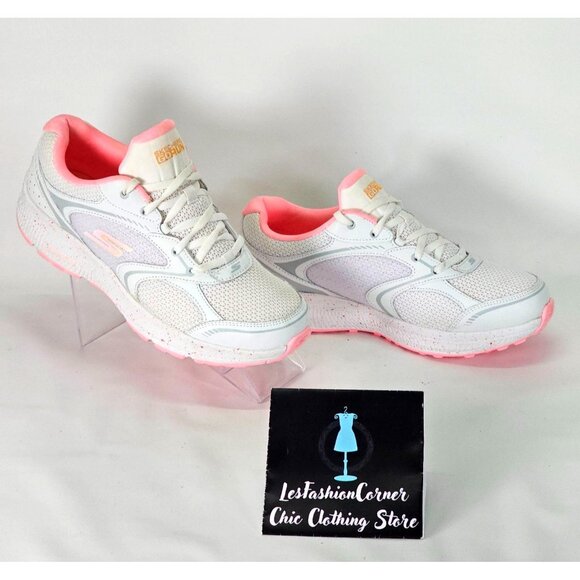 Skechers Women's White/Pink Go Run Consistent-Vivid Horizon Shoes Sz 9 222 - Picture 4 of 16